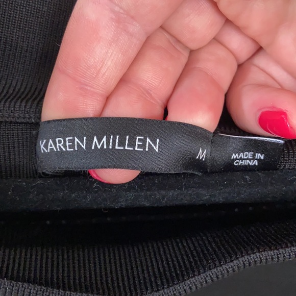 KAREN MILLEN, Pointelle Off-the-Shoulder Sweater - Picture 8 of 8